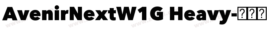 AvenirNextW1G Heavy字体转换